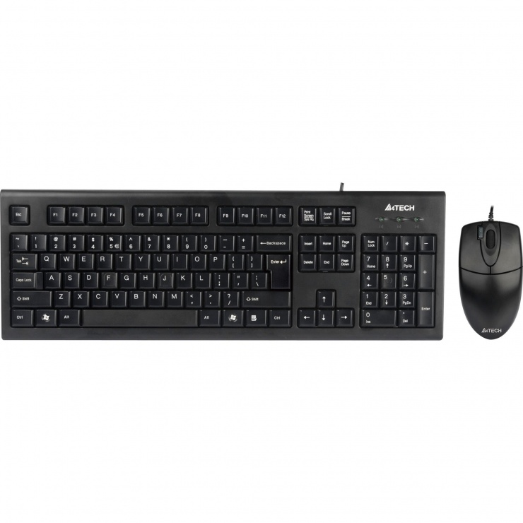 Kit tastatura + mouse USB A4TECH KR-8520D-USB Black imagine noua